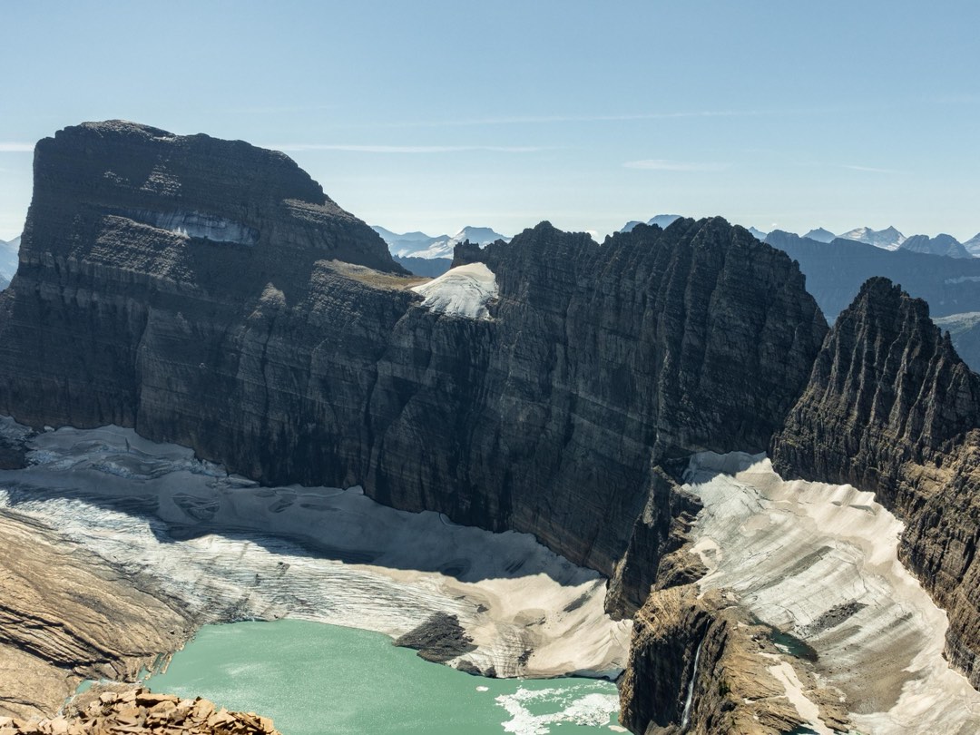 Grinnell Glacier from Upper Grinnell Ridge in 2021