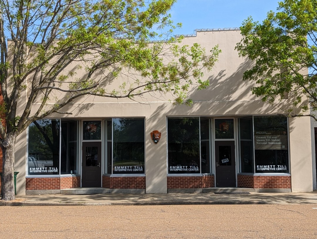 exterior of a store front with the nps logo on the building